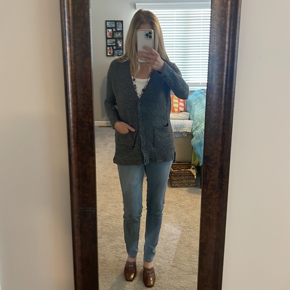 Old Navy Long Grey Cardigan Sweater - Picture 5 of 5